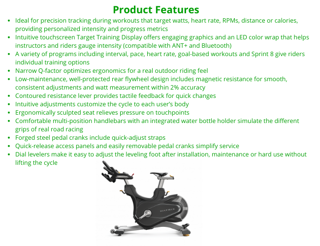 Matrix Training Indoor Cycle Spin Bike (Pre-owned)