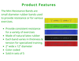 Throwdown Mini Resistance Bands Level 2 – (X5) – Green